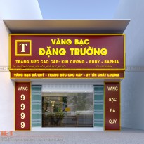Thiết kế tiệm vàng Đặng Trường mang phong cách hiện đại, sang trọng